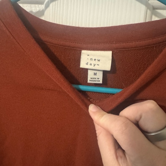 a new day Ruffled Sweatshirt - Rust - Picture 2 of 3